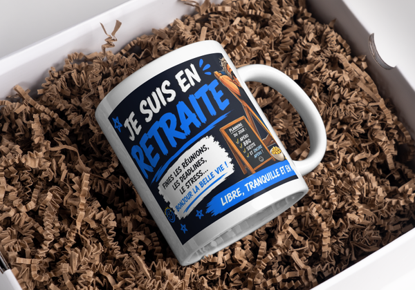 Mug retraite personnalisé, tasse retraite personnalisée, mug personnalisé retraite, tasse personnalisée retraite, personalized mug, personalisierte becher