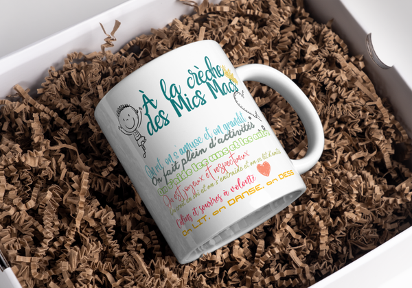 Mug nounou, tasse nounou, cadeau fin d'année scolaire,