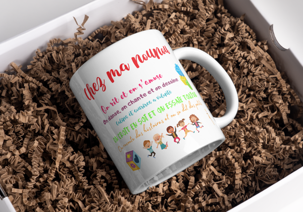 Mug nounou, tasse nounou, cadeau fin d'année scolaire,
