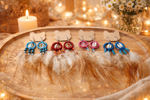 Boucles d'oreilles attrape rêve
