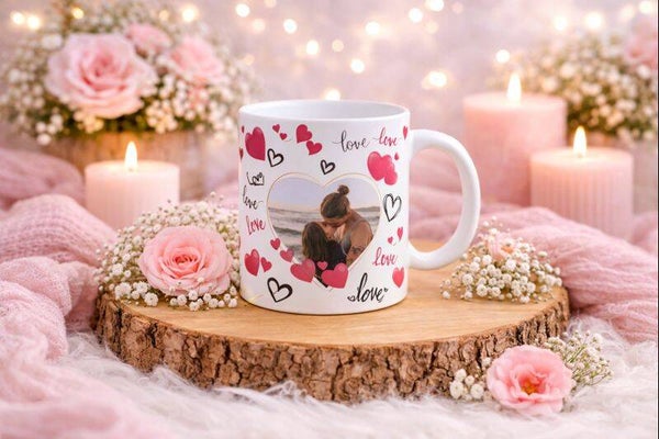 Mug Saint Valentin, tasse saint Valentin, mug personnalisé photo saint Valentin, tasse personnalisée photo saint Valentin, personalized mug, personalisierte becher