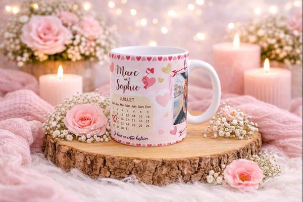 Mug Saint Valentin, tasse saint Valentin, mug personnalisé photo saint Valentin, tasse personnalisée photo saint Valentin, personalized mug, personalisierte becher