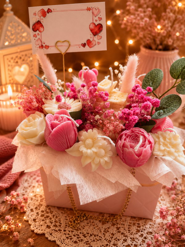 Bouquet de fleurs bougies, bougies en bouquet de fleurs, fleur décorative bougies, idée cadeau originale, cadeau fin d'année scolaire maitresse, cadeau nounou, cadeau ATSEM, cadeau AVS, cadeau AESH, décoration d'intérieur, candle