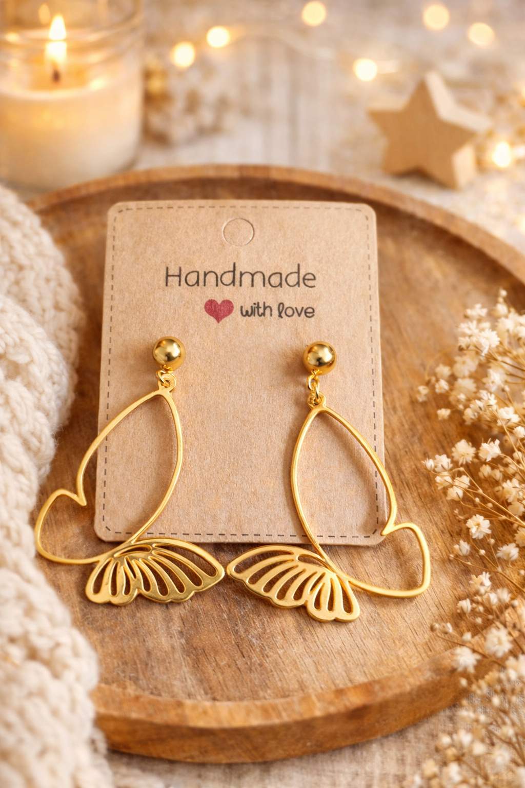 Boucles d'oreilles papillon, boucles d'oreilles Etoile