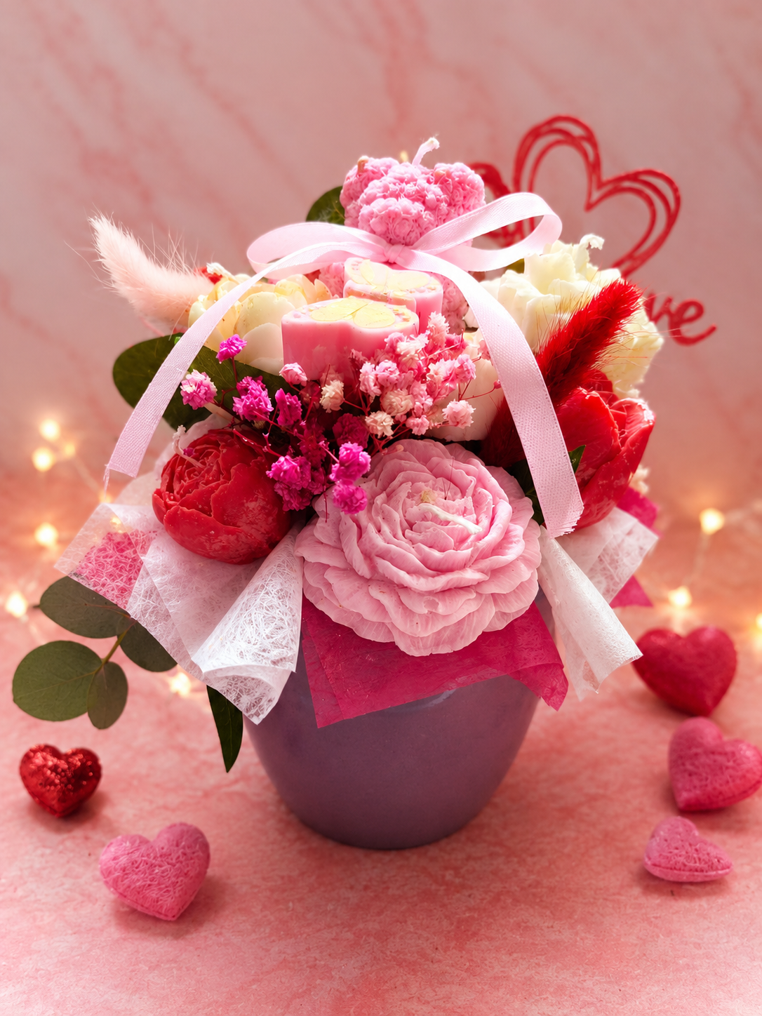 Bouquet de fleurs bougies, bougies en bouquet de fleurs, fleur décorative bougies, idée cadeau originale, cadeau fin d'année scolaire maitresse, cadeau nounou, cadeau ATSEM, cadeau AVS, cadeau AESH, décoration d'intérieur, candle