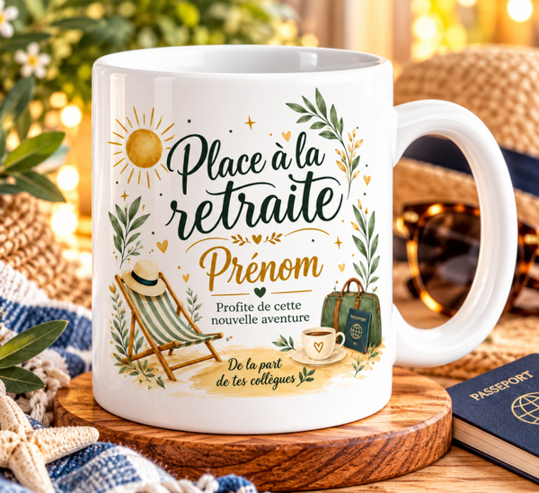 Mug retraite personnalisé, tasse retraite personnalisée, mug personnalisé retraite, tasse personnalisée retraite, personalized mug, personalisierte becher