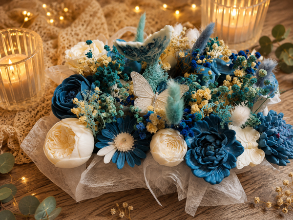 Bouquet de fleurs bougies, bougies en bouquet de fleurs, fleur decorative bougies, idée cadeau originale, décoration d'intérieur, candle