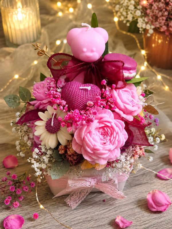 Bouquet de fleurs bougies, bougies en bouquet de fleurs, fleur decorative bougies, idée cadeau originale, décoration d'intérieur, candle