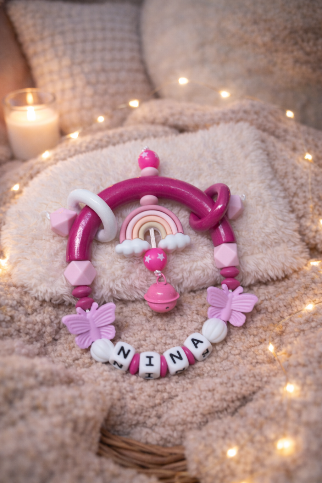 hochet jouet personnalisé bébé, hochet d'eveil personnalisé prenom bébé, cadeau bébé fille cadeau bébé garçon, cadeau nouveau né, jouet sensoriel