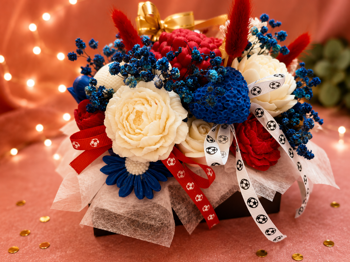 Bouquet de fleurs bougies, bougies en bouquet de fleurs, fleur decorative bougies, idée cadeau originale, décoration d'intérieur, candle