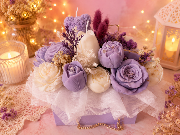 Bouquet de fleurs bougies, bougies en bouquet de fleurs, fleur décorative bougies, idée cadeau originale, cadeau fin d'année scolaire maitresse, cadeau nounou, cadeau ATSEM, cadeau AVS, cadeau AESH, décoration d'intérieur, candle