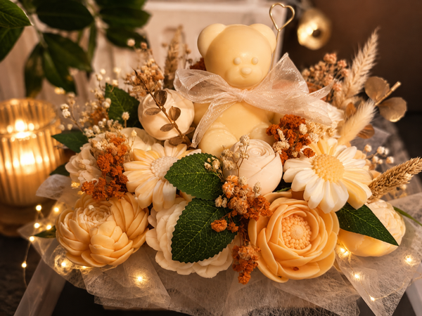 Bouquet de fleurs bougies, bougies en bouquet de fleurs, fleur decorative bougies, idée cadeau originale, décoration d'intérieur, candle