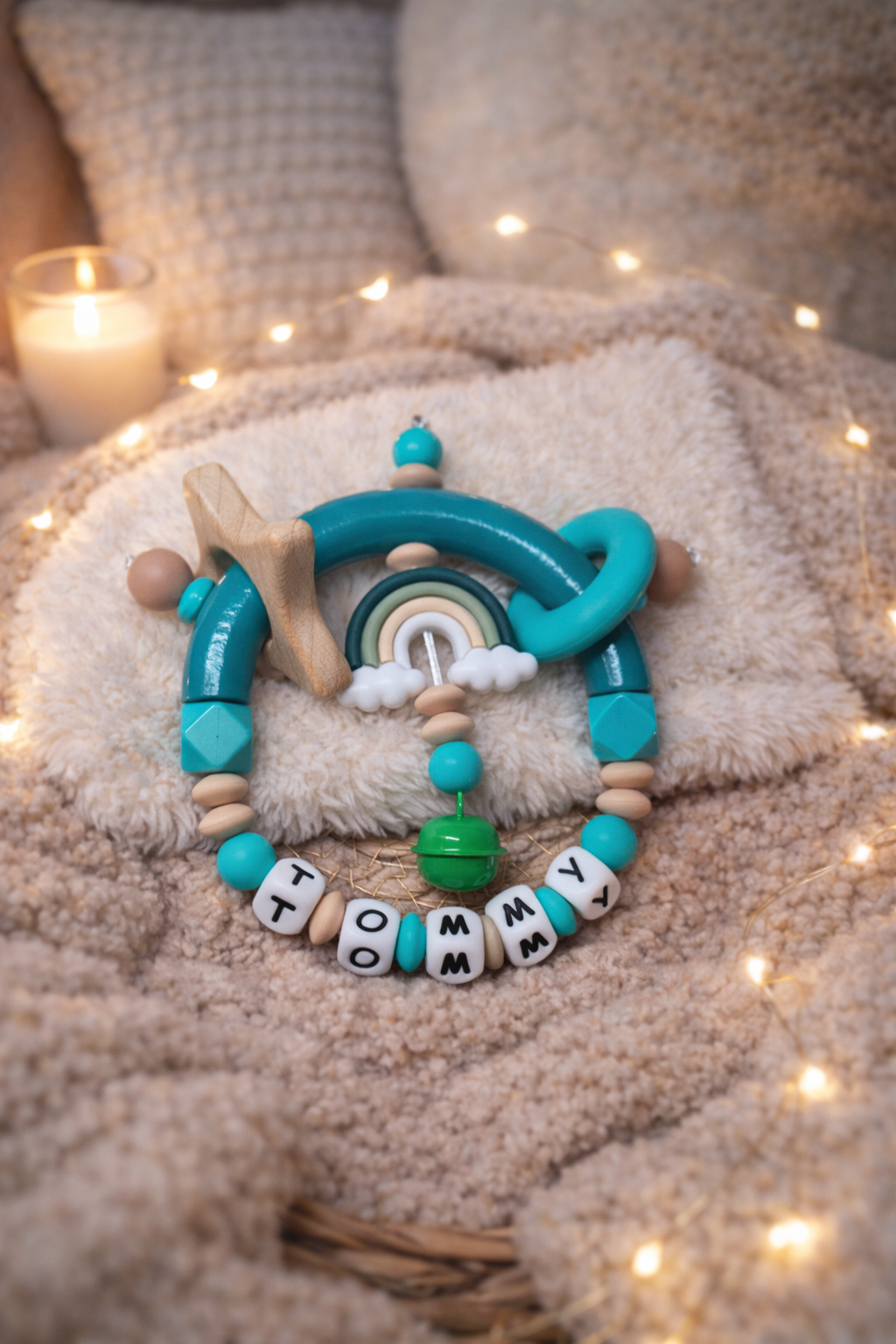 hochet jouet personnalisé bébé, hochet d'eveil personnalisé prenom bébé, cadeau bébé fille cadeau bébé garçon, cadeau nouveau né, jouet sensoriel
