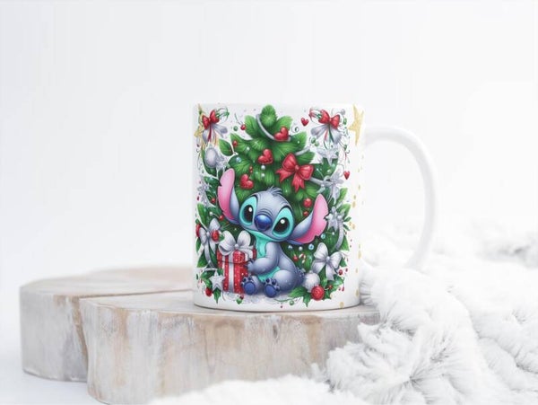 Mug stitch noël, tasse stitch noël, tasse personnalisée prénom stitch, mug personnalisé prénom stitch, personalized mug, personalisierte becher