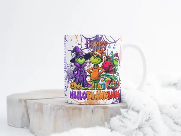 Mug grinch, tasse grinch, mug personnalisé prénom, tasse personnalisée prénom, personalized mug, personalisierte becher