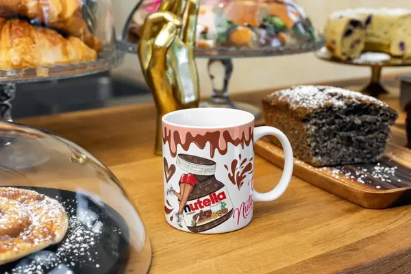 Mug nutella addict, tasse nutella addict, tasse personnalisée prénom, mug personnalisé prénom, personalized mug, personalisierte becher