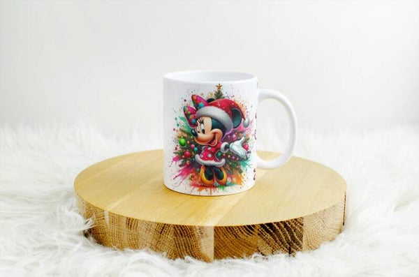 Mug minnie thème noël, tasse minnie thème noël, tasse personnalisée, mug personnalisé, personalized mug, personalisierte becher