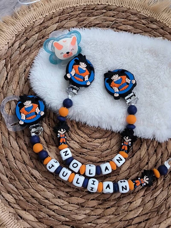Attache doudou dragon ball z, personalized cuddly toy clip, personalisierter kuscheltier-Clip