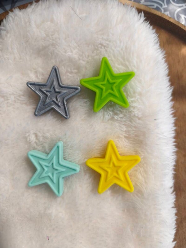 Perles focales grande etoile silicone