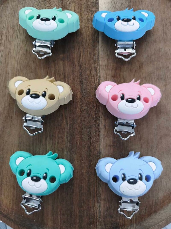 Clip silicone ourson