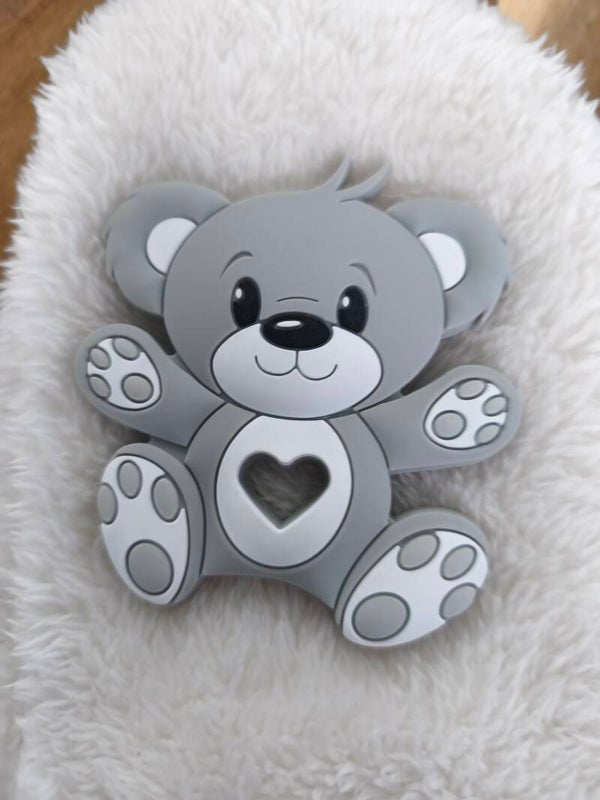 Hochet silicone personnage, grande perle hochet silicone