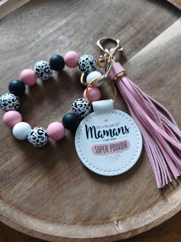 Porte clé maman, bijoux de sac a mains, bijoux clés de voiture, porte clé femme