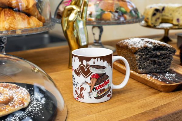 Mug nutella addict, tasse nutella addict, tasse prénom personnalisée, mug prénom personnalisé, personalized mug, personalisierte becher