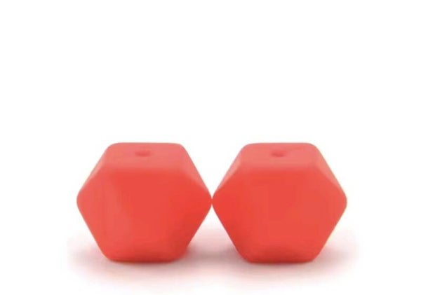 Perles silicones haxagone 12mm, boules de silicone 12mm, stuck silikonperlen 12 mm, silicone beads 12 mm