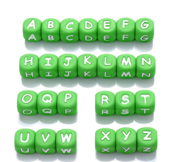 Lettre alphabet silicone verte