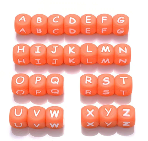 Lettre alphabet silicone orange