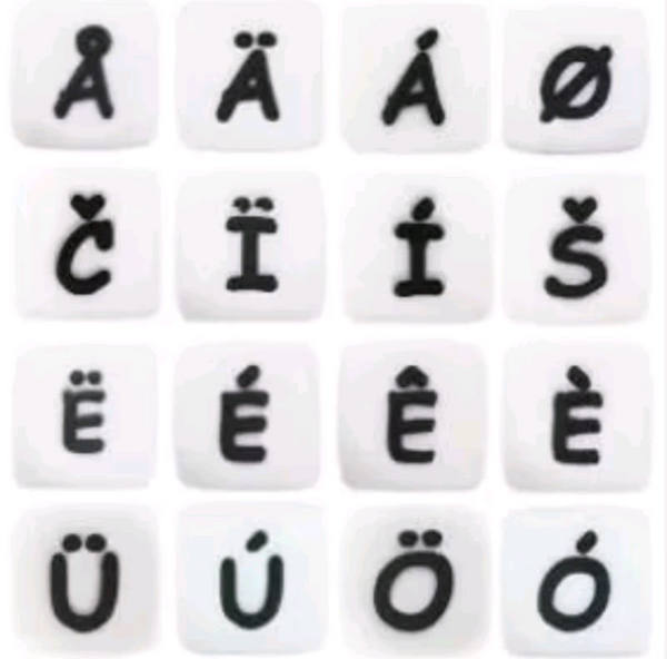 Lettre alphabet accent silicone