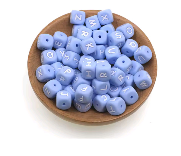 Lettre alphabet silicone bleu