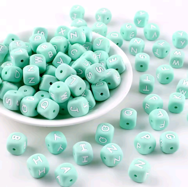Lettre alphabet silicone vert