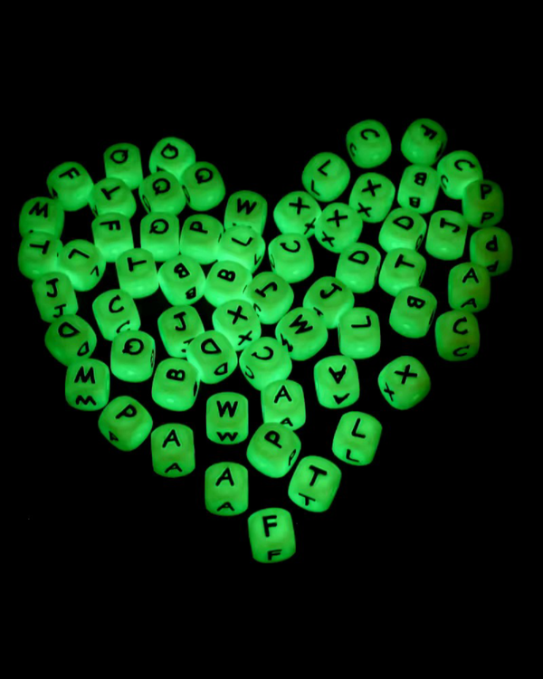 Lettre alphabet silicone blanche fluorescentes