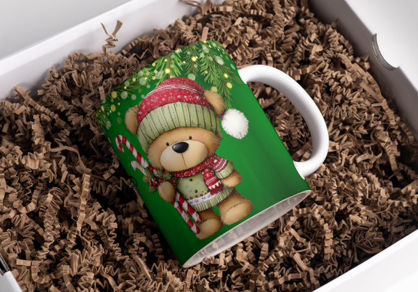 Mug noël ourson, tasse noël ourson, mug personnalisé noël, mug personnalisé noël, personalized mug, personalisierte becher