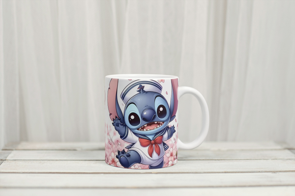 Mug stitch marin, tasse stitch marin, tasse personnalisée prénom stitch, mug personnalisé prénom stitch, personalized mug, personalisierte becher