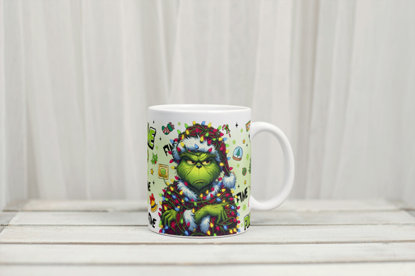 Mug grinch Noël, tasse grinch noël, mug personnalisé prénom grinch noël, tasse personnalisée prénom grinch