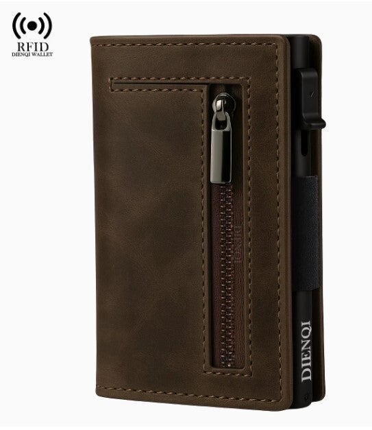 Brieftasche - Portemonnaie - wallet  RFID-Block in braun
