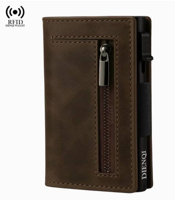 Brieftasche - Portemonnaie - wallet  RFID-Block in braun
