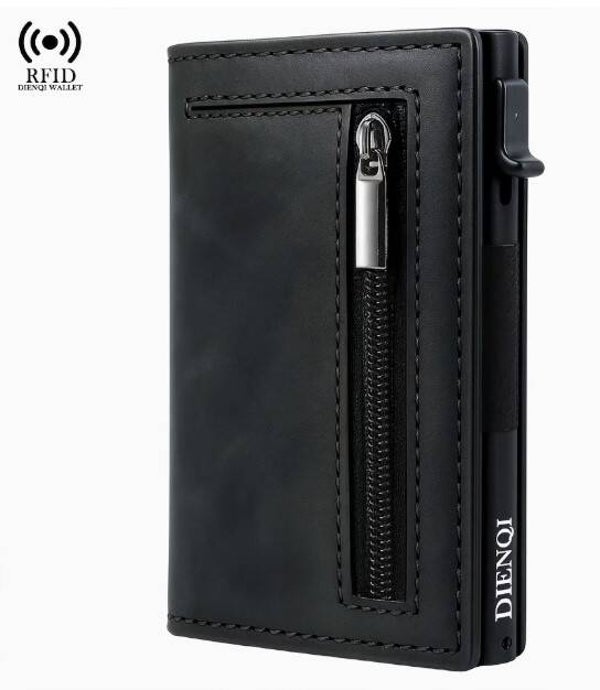 Brieftasche - Portemonnaie - wallet  RFID-Block in schwarz