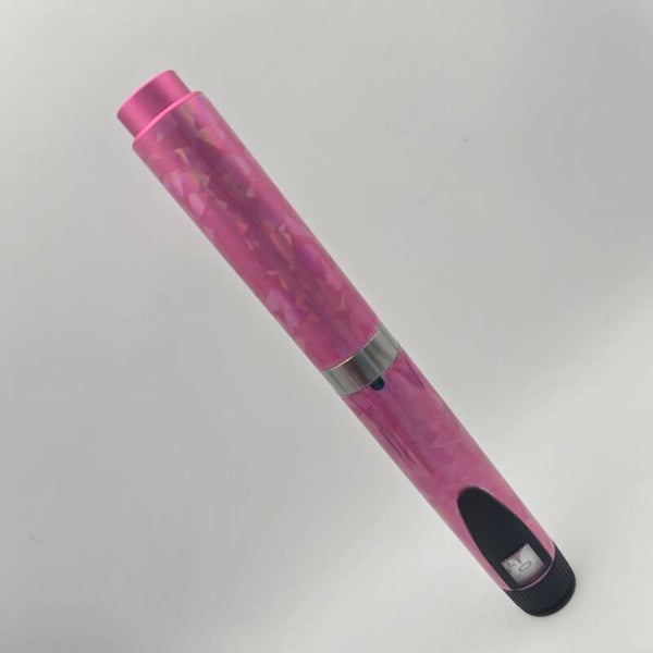 Hot Pink V2  with transparent  broken glass wrap