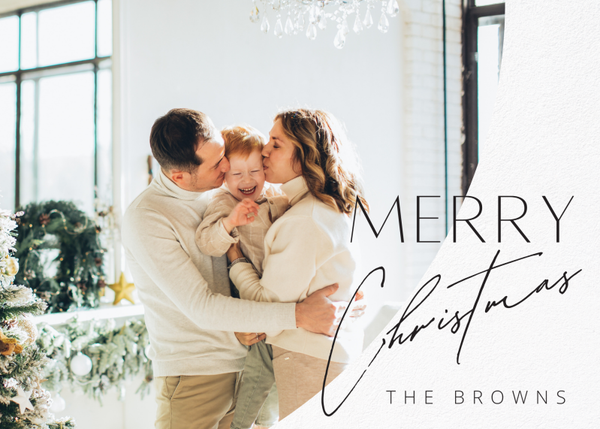Simply Merry — Personalized Christmas Photo Card