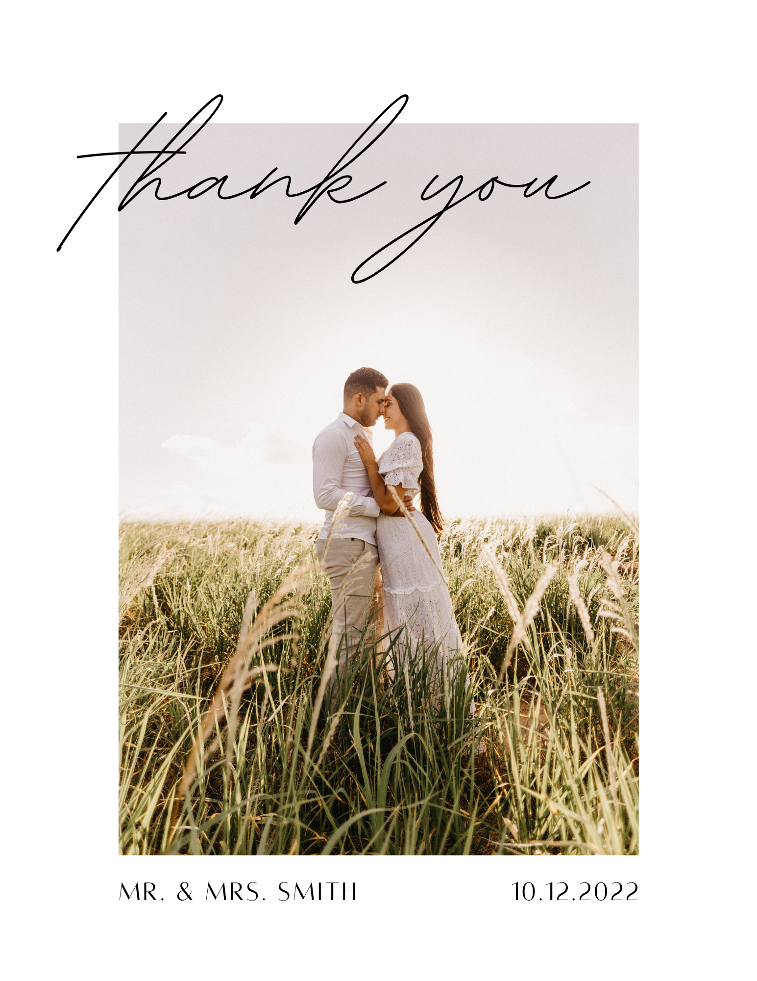 Simple & Elegant Thank you Card