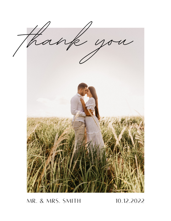 Simple & Elegant Thank you Card