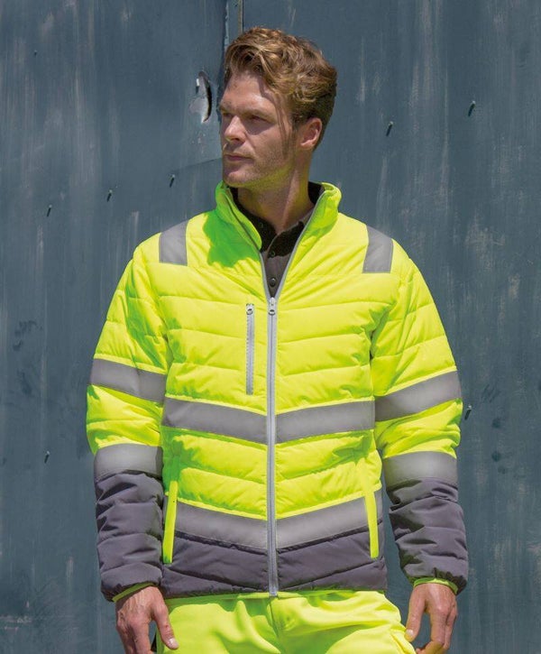 Warnschutz Herren Steppjacke, Größen S - 4XL