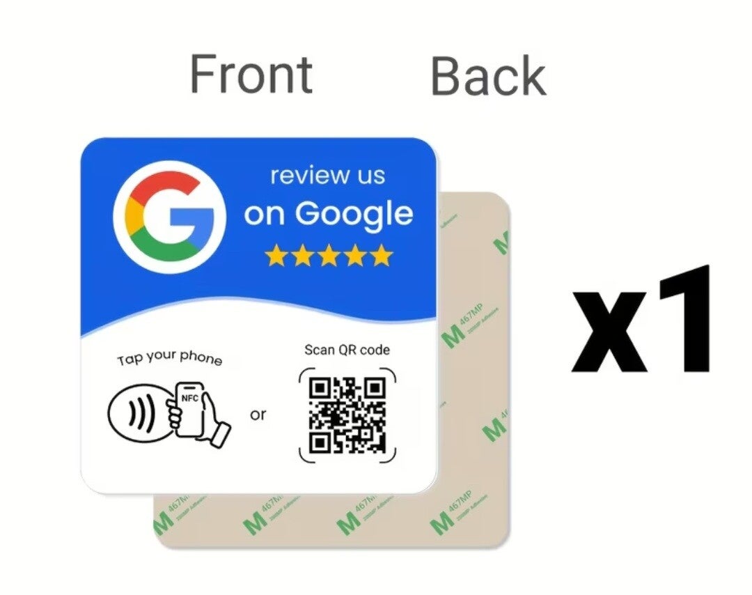 SQUARE STICKY BACKED NFC/QR CODE TAG