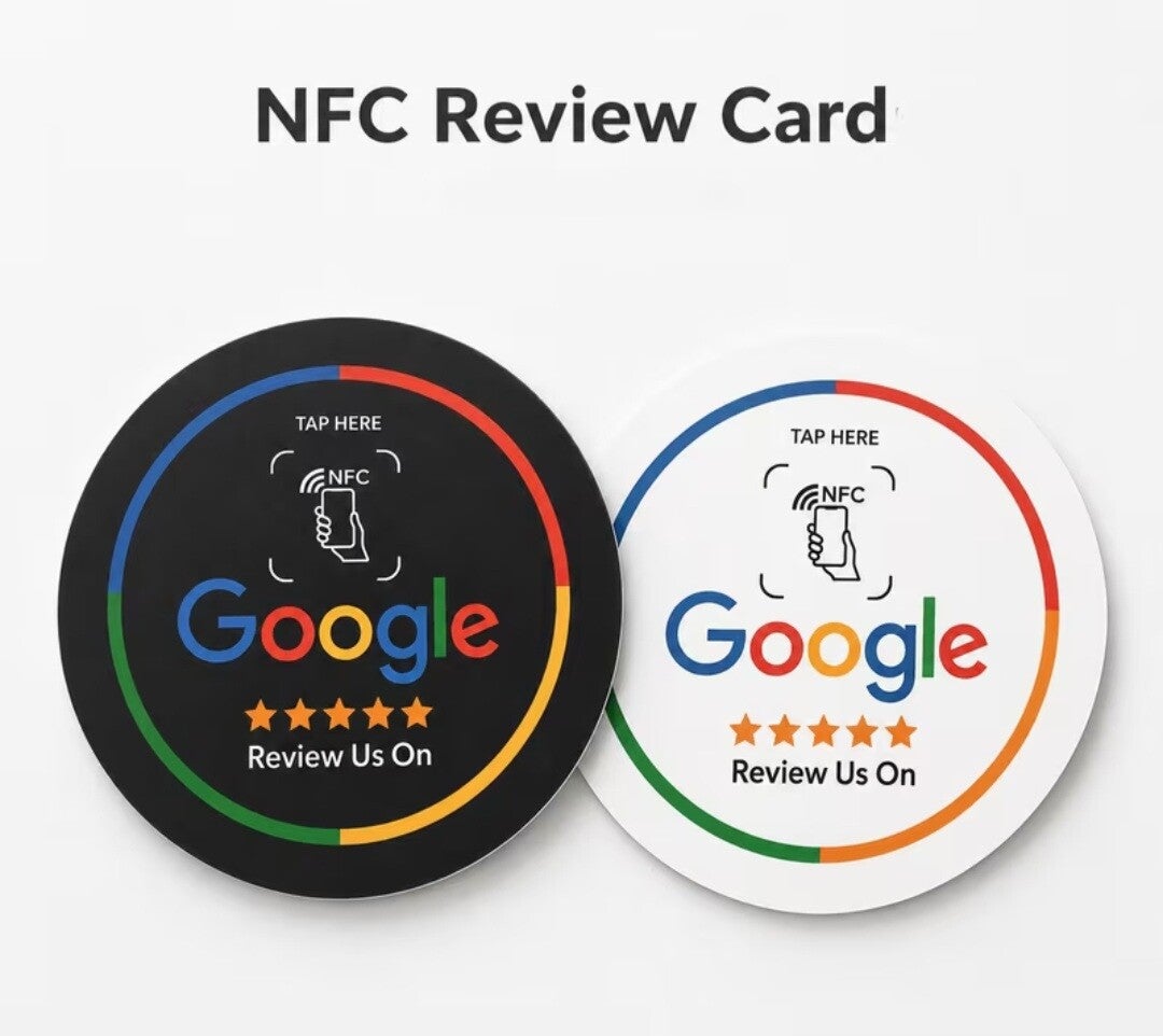 ROUND STICKY BACKED REVIEW TAGS