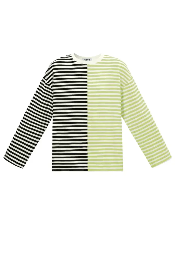 blocked striped long sleeve