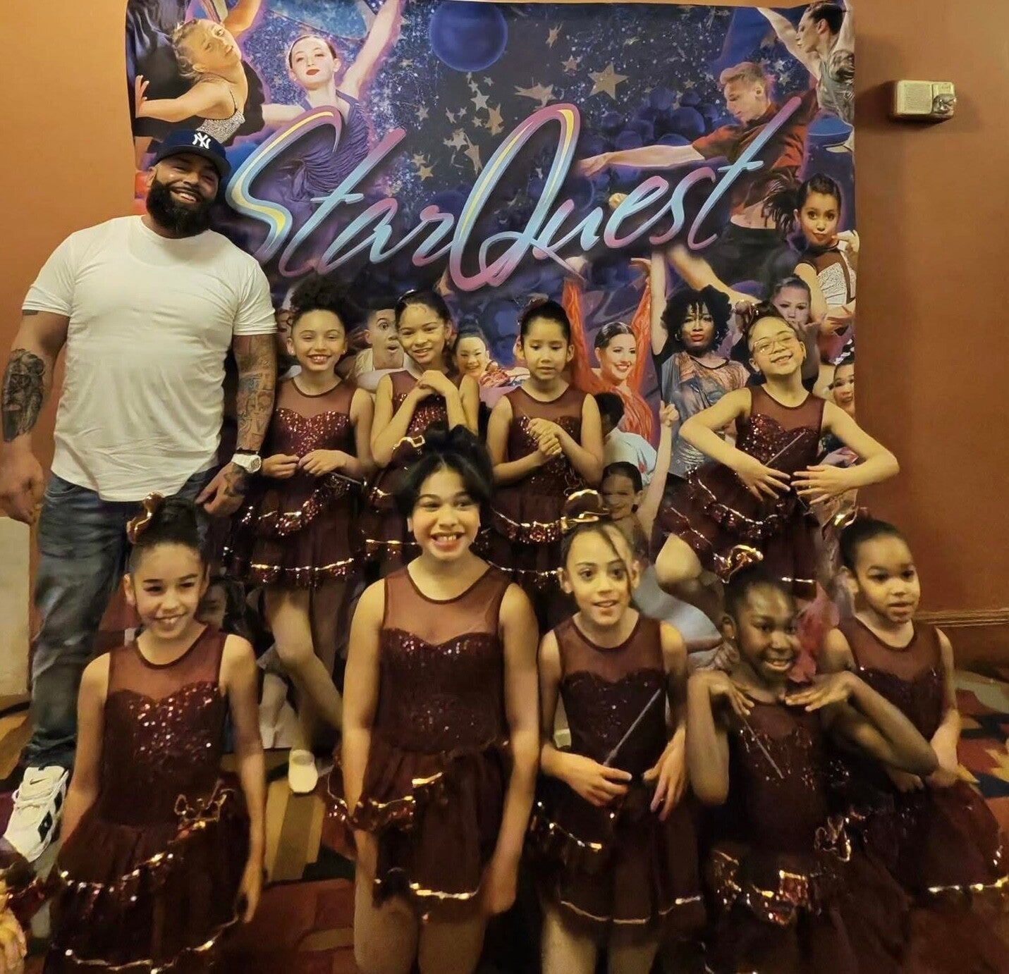 Sunshine Dance Center's student in graceful acrobatic flip