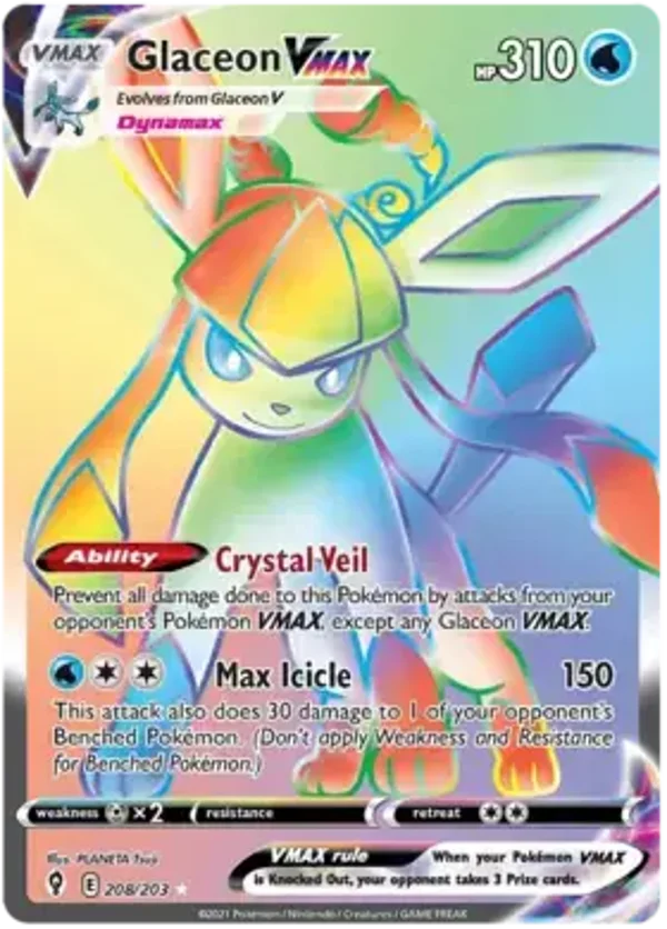 Glaceon Vmax 208 Evolving Skies